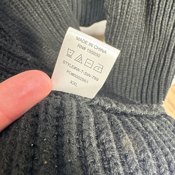 JLUXLABEL Ribbed Knit Wrap Sweater with Buckle Detail - Picture 3 of 6